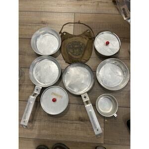 Vintage Boy Scouts of America Mess Kit BSA Aluminum Pot Pan Bundle